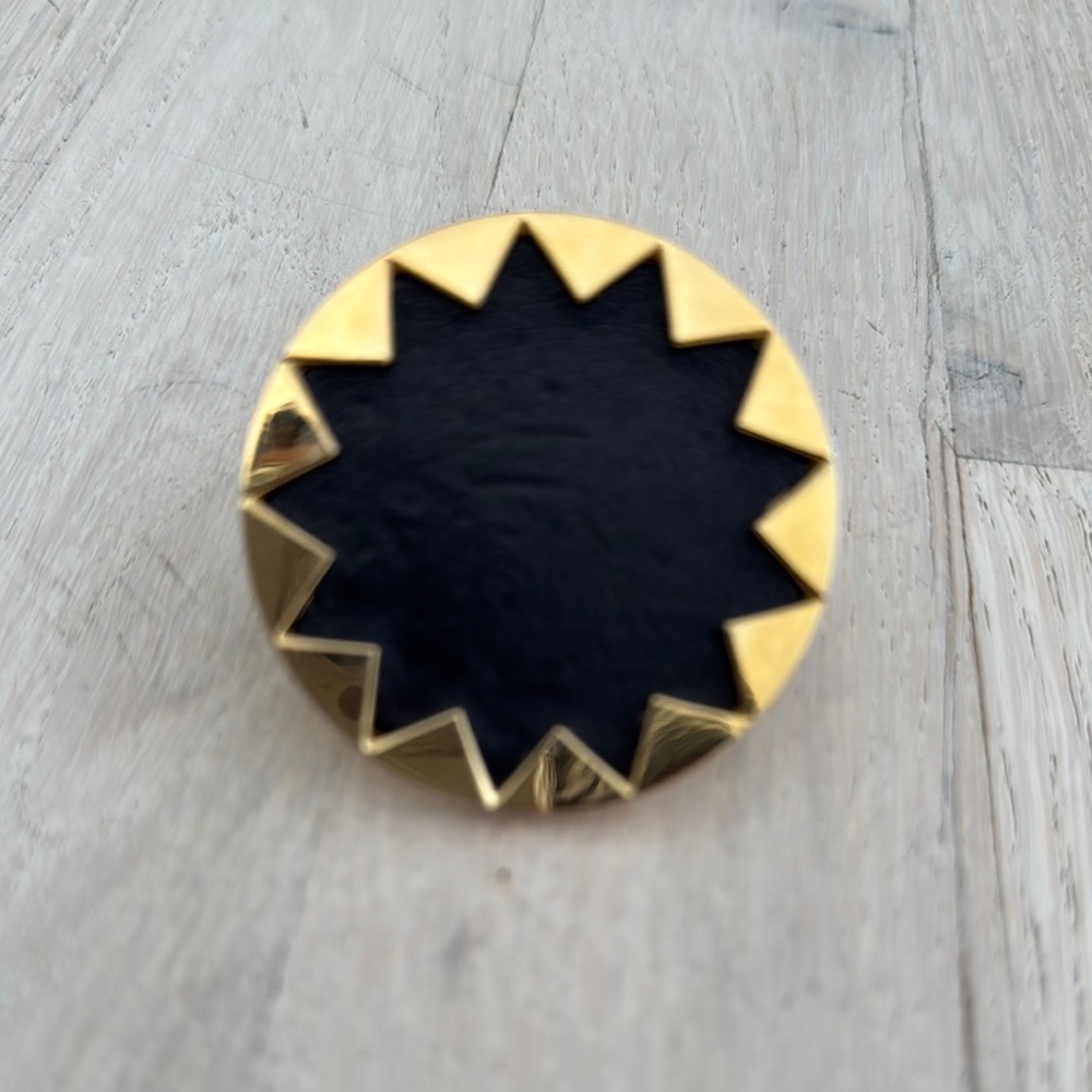 Gold and Black Geometric ring
